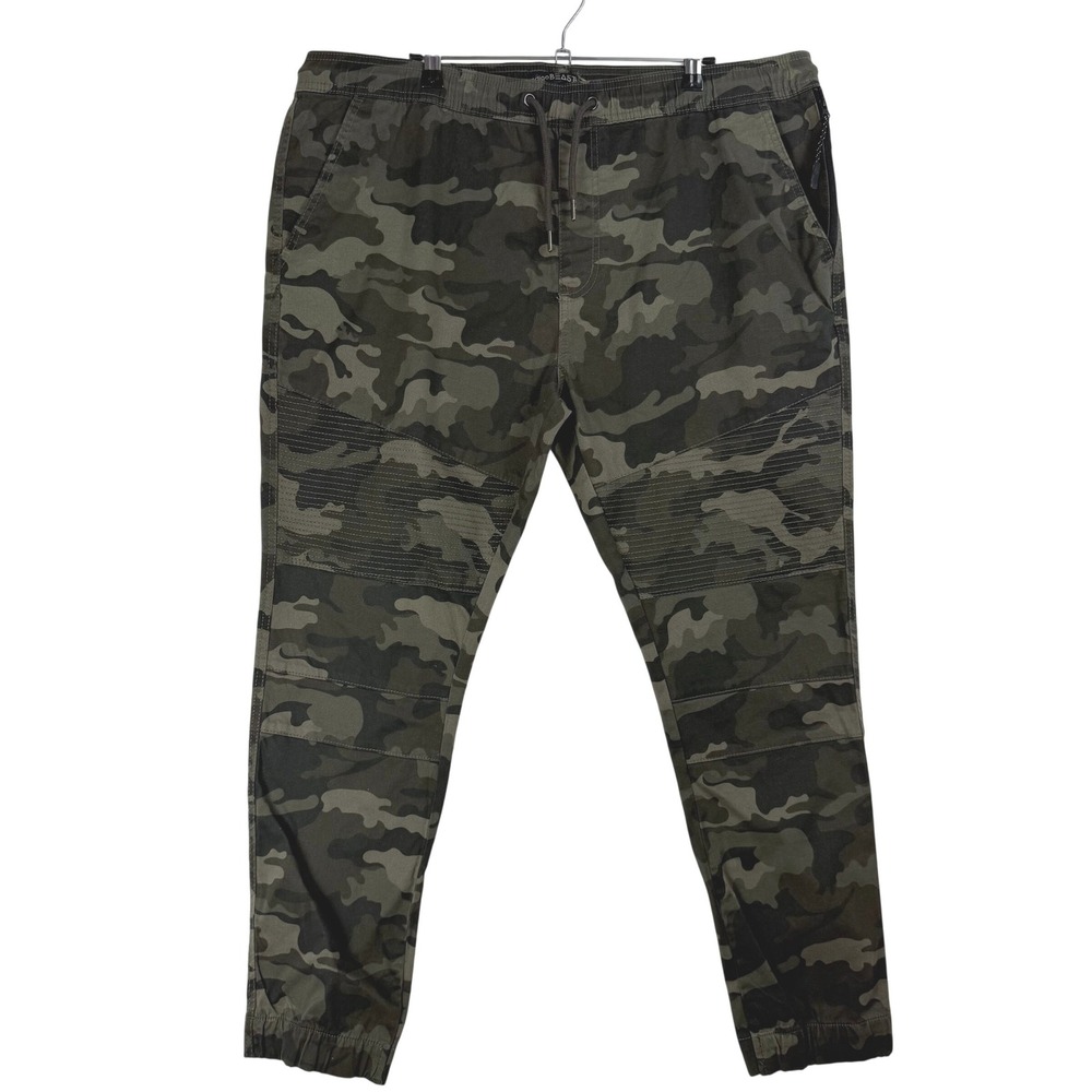 Indigo Beast Camo Jogger Pants‎ Men's 2XL Cotton Spandex Moto Style NWT